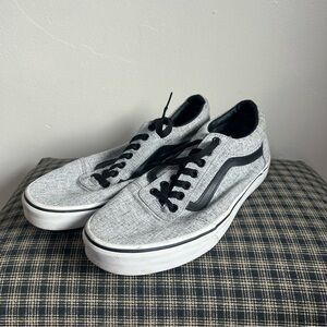 Vans Gray and Black Skate Sneakers with Signature Stripe